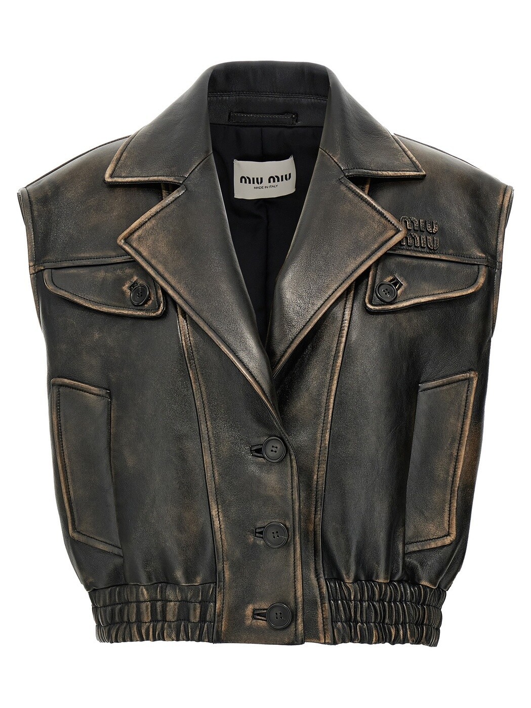ミュウ ミュウ MIU MIU ジレ より良い レディース 赤銅色 Vests Logo nappa vest MPT292SOOO1134F0844 Brown 関税 貨物輸送無料 2025SS ju