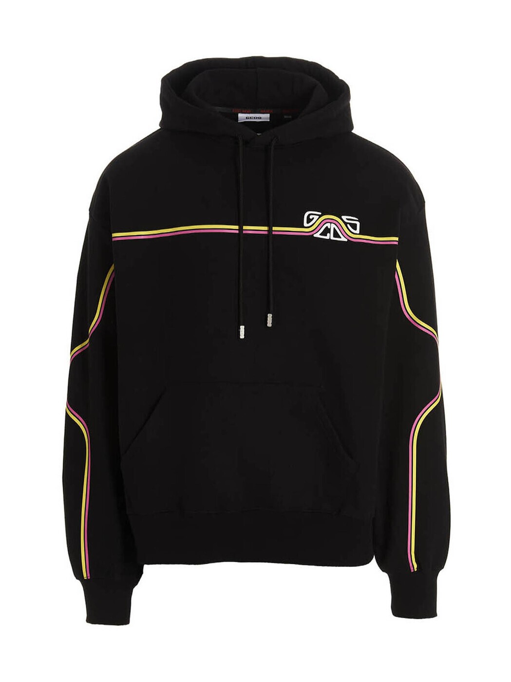 ジーシーディーエス GCDS トレーナー 調教師 メンズ 黒いこと Sweatshirts \u0027Waved Logo\u0027 hoodie SS23M10062802 Black 関税 貨物輸送無料 2023SS ju