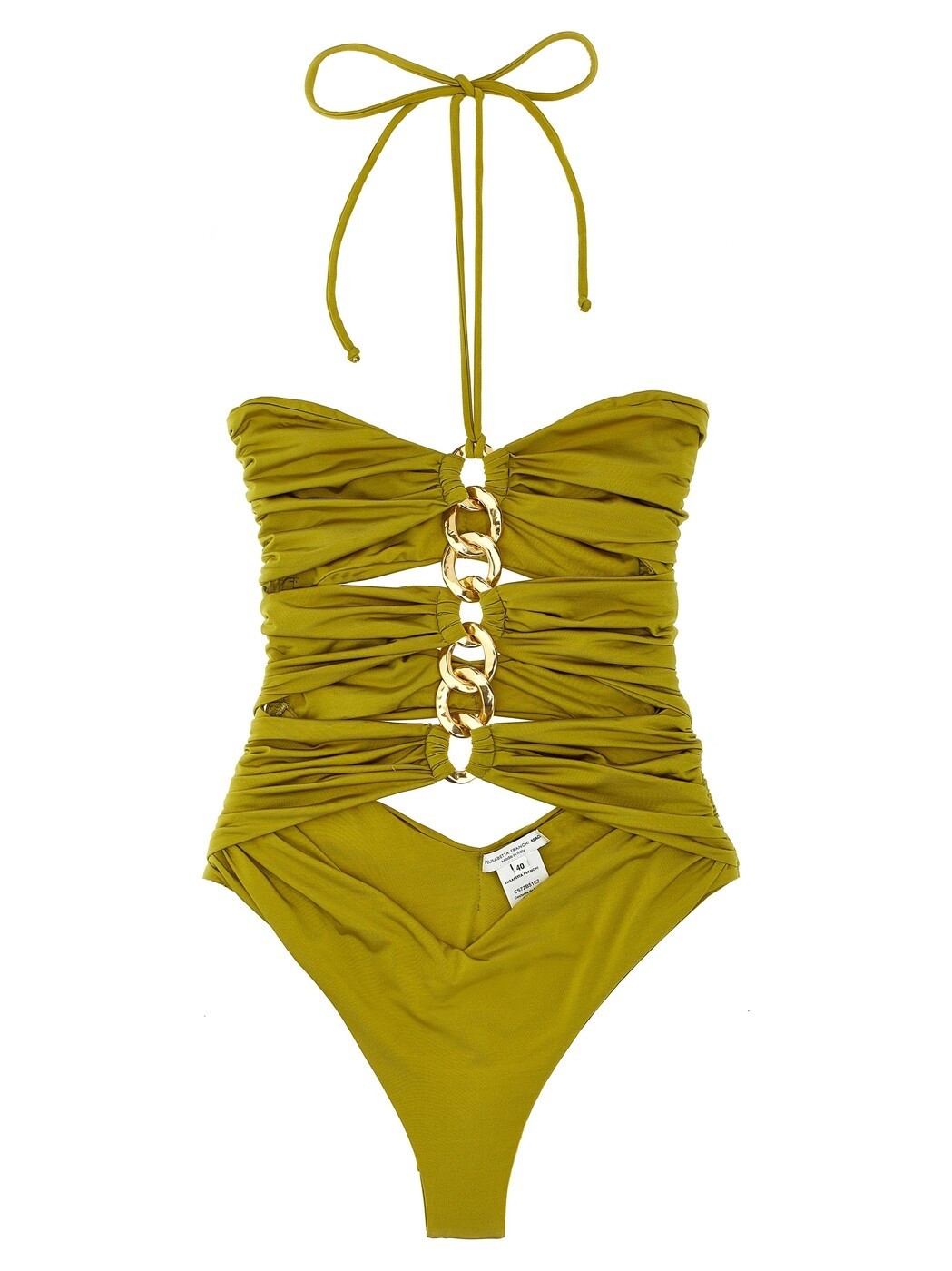 エリザベッタ フランキ ELISABETTA FRANCHI 海水着 スイムウェア レディース 緑であること Swimwear Chain one-piece swimsuit CS72B51E2DC6 Green 関税 貨物輸送無料 2025SS ju