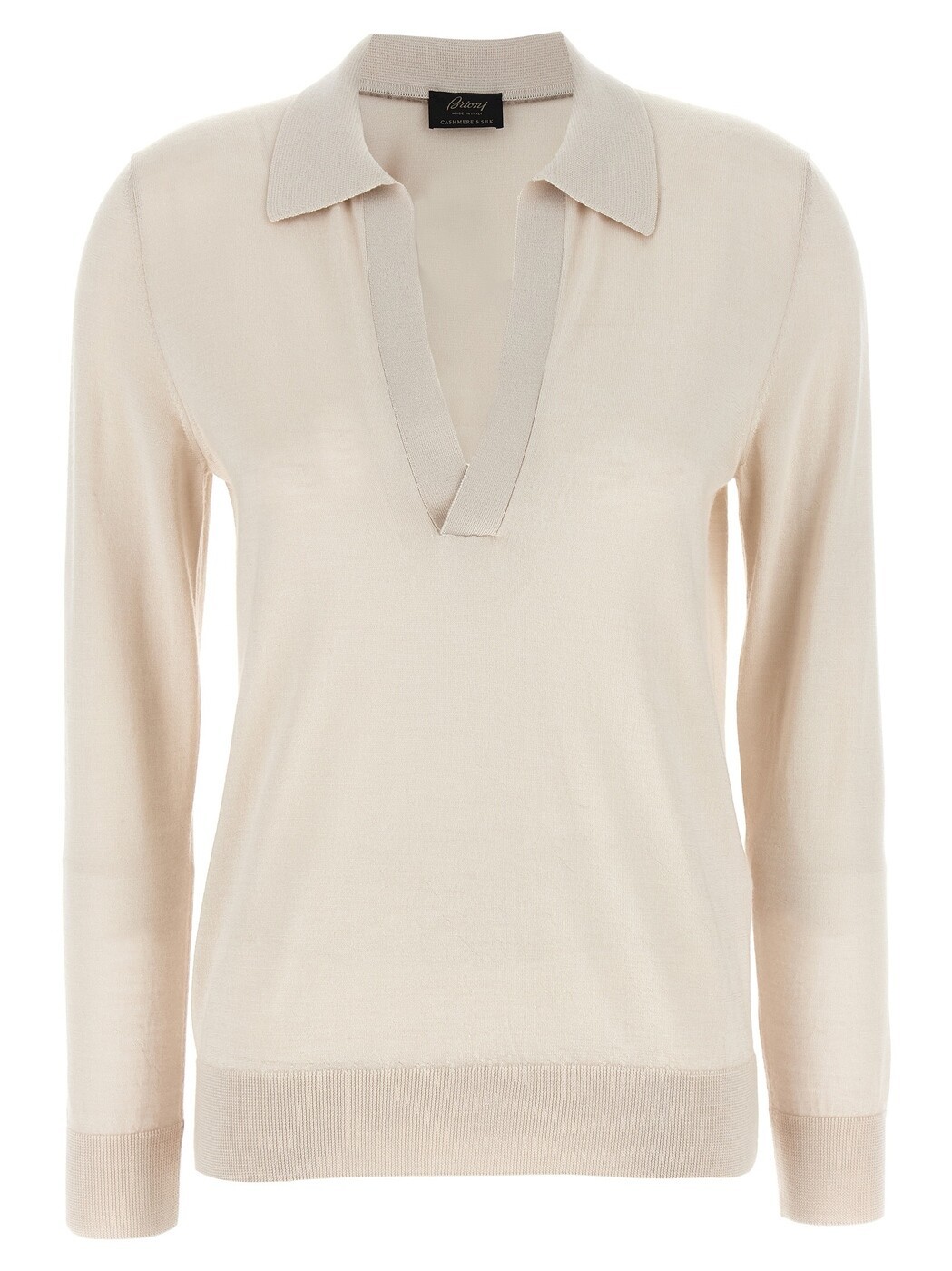 ブリオーニ BRIONI スポーツシャツ レディース ベージュ Polo Cashmere and silk polo shirt UMQE0LP1K829595 Beige 関税 貨物輸送無料 2025SS ju