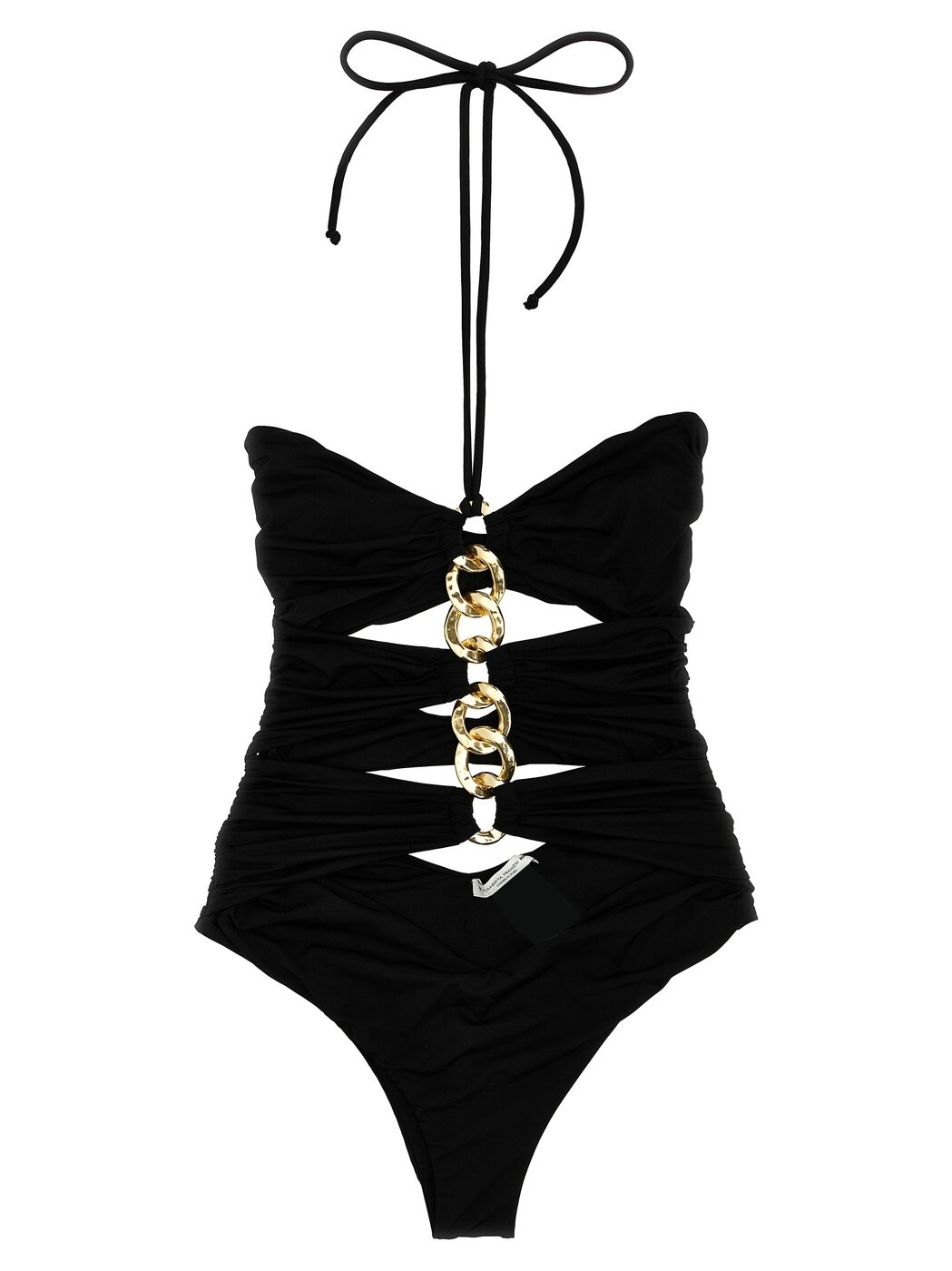 エリザベッタ フランキ ELISABETTA FRANCHI 海水着 スイムウェア レディース 黒いこと Swimwear Chain one-piece swimsuit CS72B51E2110 Black 関税 貨物輸送無料 2025SS ju