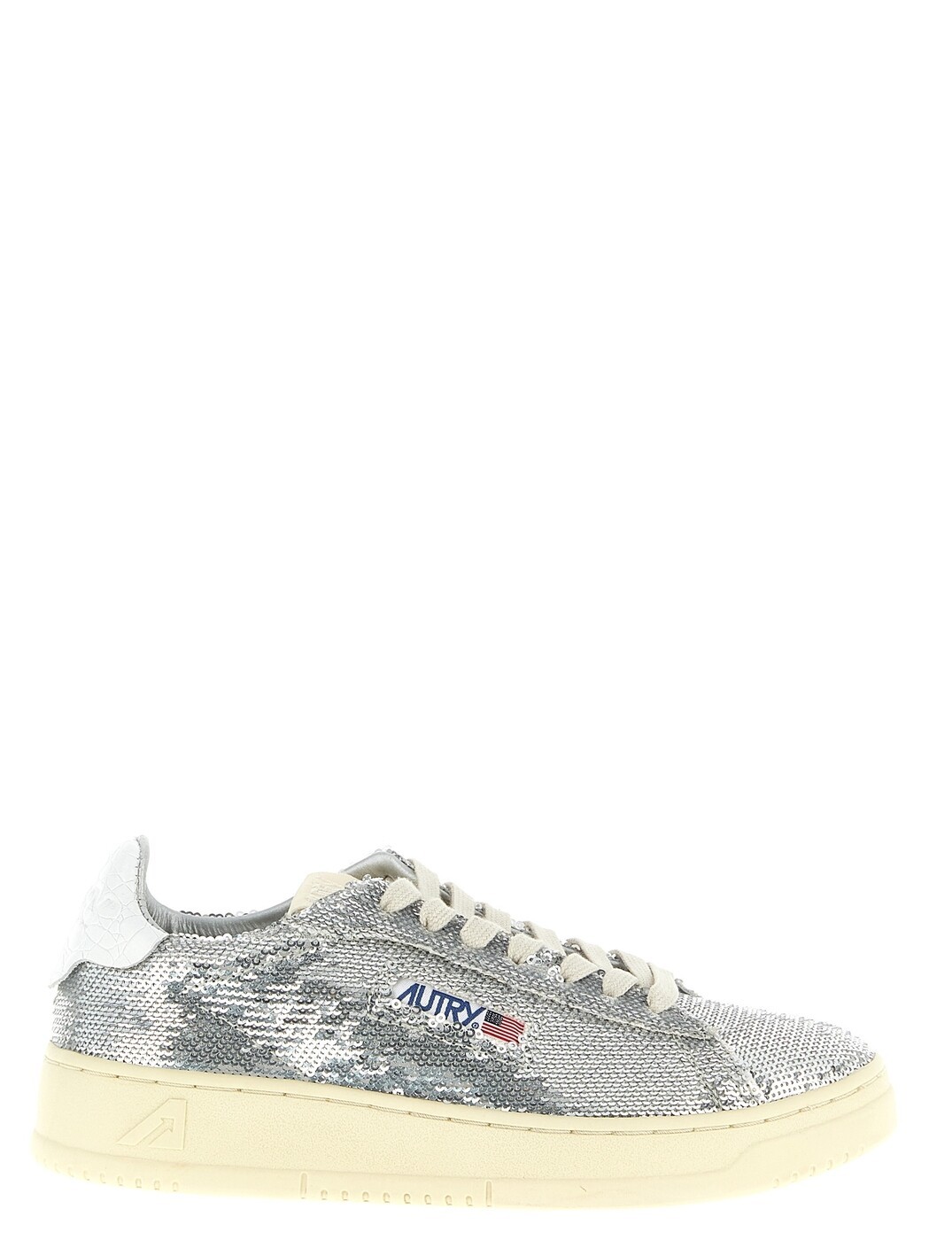 AUTRY スニーカー レディース しろがね色 Sneakers \u0027Dallas\u0027 capsule \u0027Bloom\u0027 sneakers ADLWTI05 Silver 関税 貨物輸送無料 2025AW ju