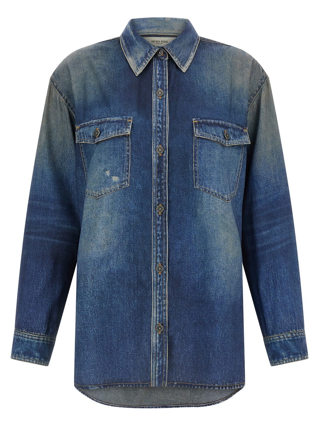 ゴールデン グース デラックス ブランド GOLDEN GOOSE シャツ レディース ブルー Shirts 'Patty' shirt GWP02525P0024065010050100 Blue 関税 送料無料 2026SS ju|BRANDSHOP「il Tesoro」