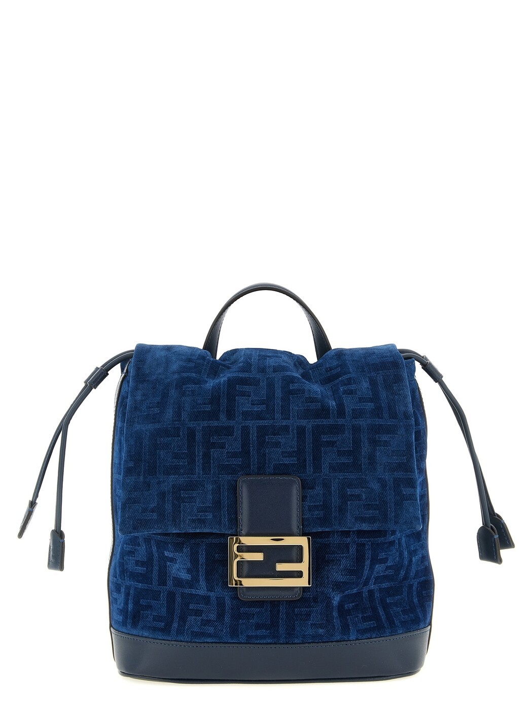 フェンディ FENDI 背嚢 うしろ側容器に並べる レディース 青碧 Backpacks and bum bags FF flocked denim backpack 8BZ057AWDVF1UJW Blue 関税 貨物輸送無料 2026SS ju