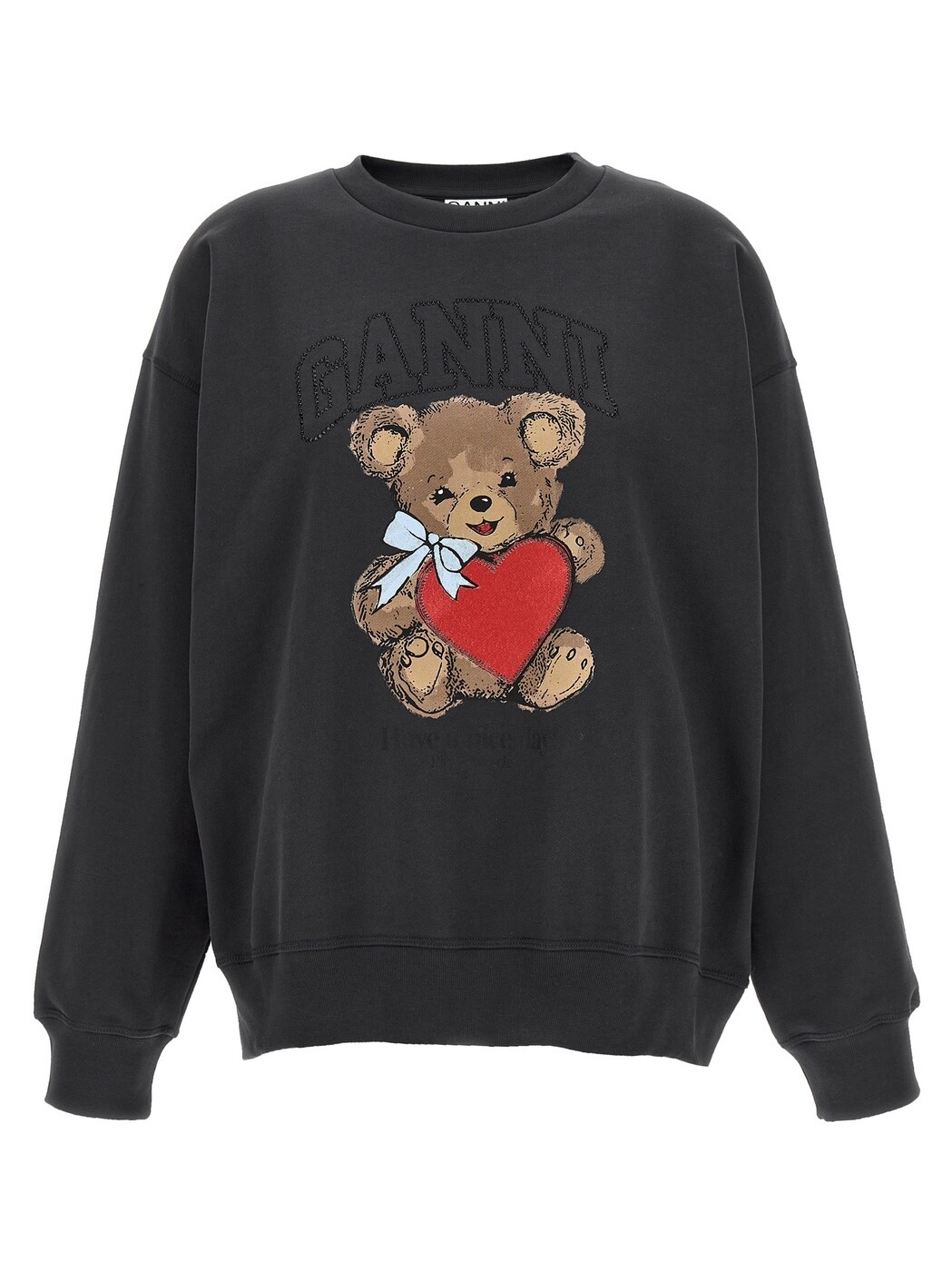 ガニー GANNI 調教師 レディース 黒いこと Sweatshirts \u0027Orso\u0027 sweatshirt A1060027252 Black 関税 貨物輸送無料 2026SS ju