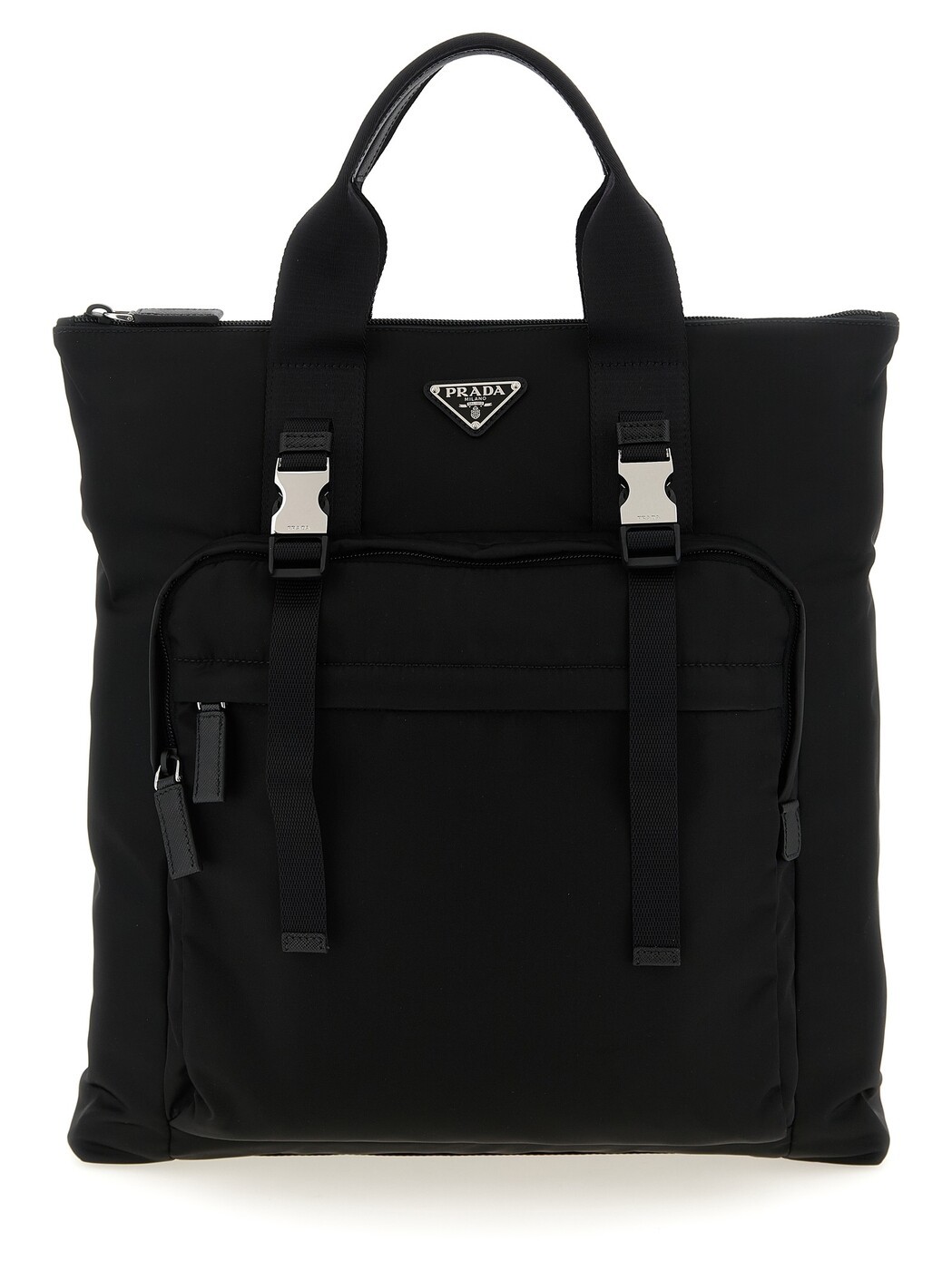プラダ PRADA トートバッグ メンズ 黒いこと Tote bags Re-Nylon and Saffiano backpack shopping bag 2VG098VOOM2DMGF0002 Black 関税 貨物輸送無料 2026SS ju