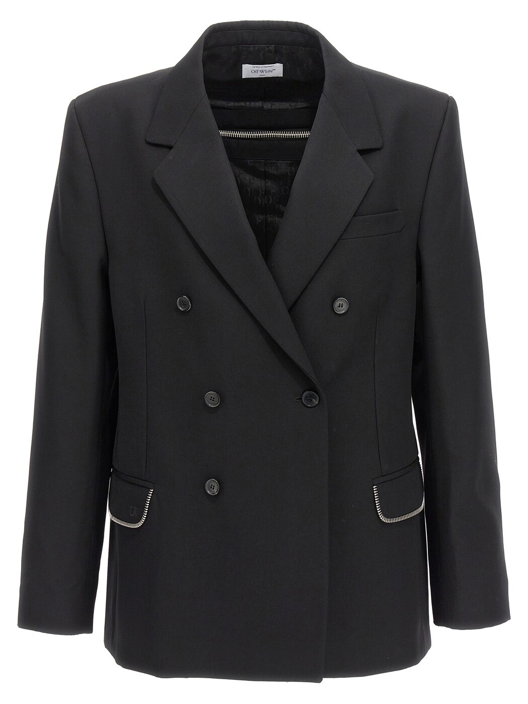 オフホワイト OFF WHITE ジャケット メンズ ブラック Jackets Blazer 'OW Emb' OMEN072F23FAB00210101010 Black 関税 送料無料 2023AW ju|BRANDSHOP「il Tesoro」