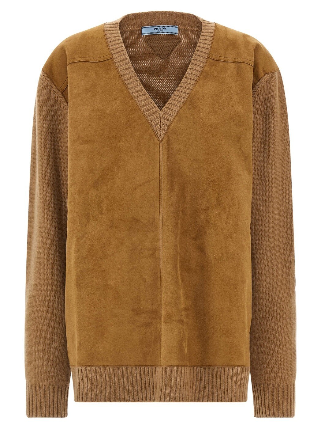 プラダ PRADA スウェーター 編み物お召しもの レディース 赤銅色 Knitwear Suede sweater P24T2BSOOO173PF0C59 Brown 関税 貨物輸送無料 2025AW ju