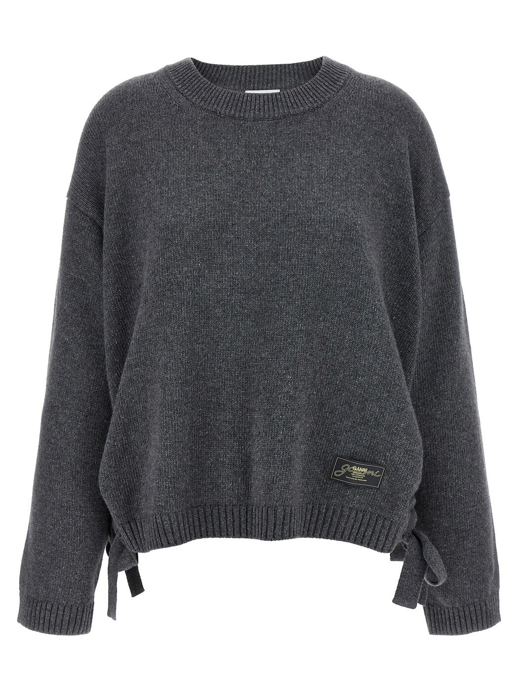 ガニー GANNI セーター ニットウェア レディース グレー Knitwear Side laces sweater K2569252 Gray 関税 送料無料 2025AW ju
