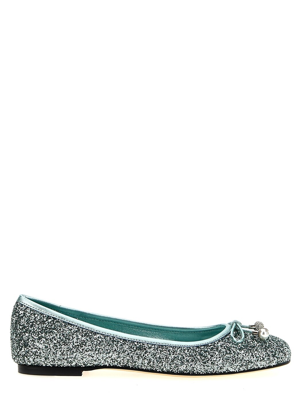 ジミーチュウ JIMMY CHOO 木目細かシューズ 木目細かシューズ レディース 緑であること Flat Shoes \u0027Elme\u0027 ballet flats ELMEFLATPZFAQUAGREEN Green 関税 貨物輸送無料 2025SS ju