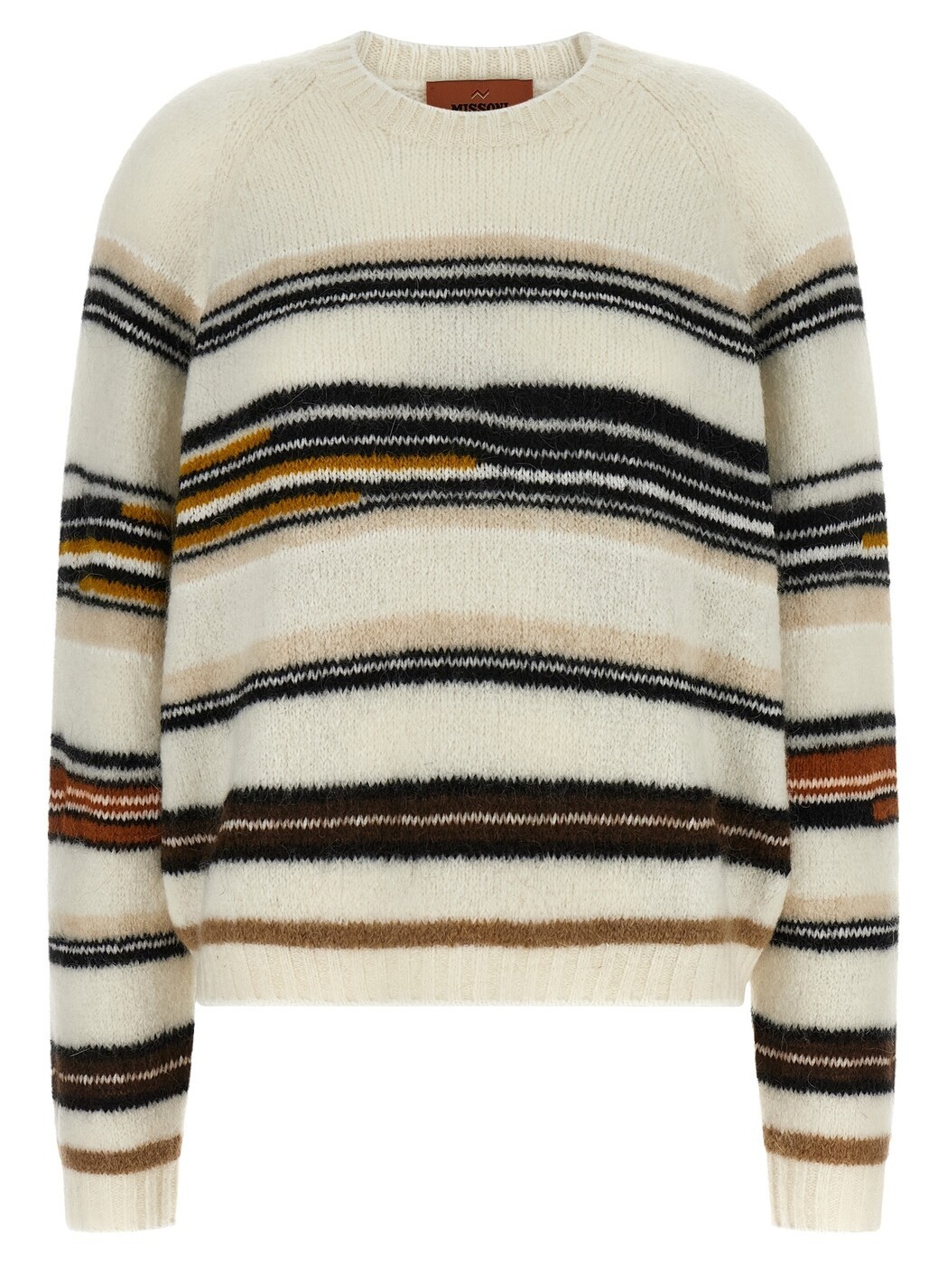 ミッソーニ MISSONI スウェーター 編み物御召しもの レディース 白いこと Knitwear Stripes intarsia sweater DS25WN0WBK01C5SM9SW White 関税 貨物輸送無料 2025AW ju
