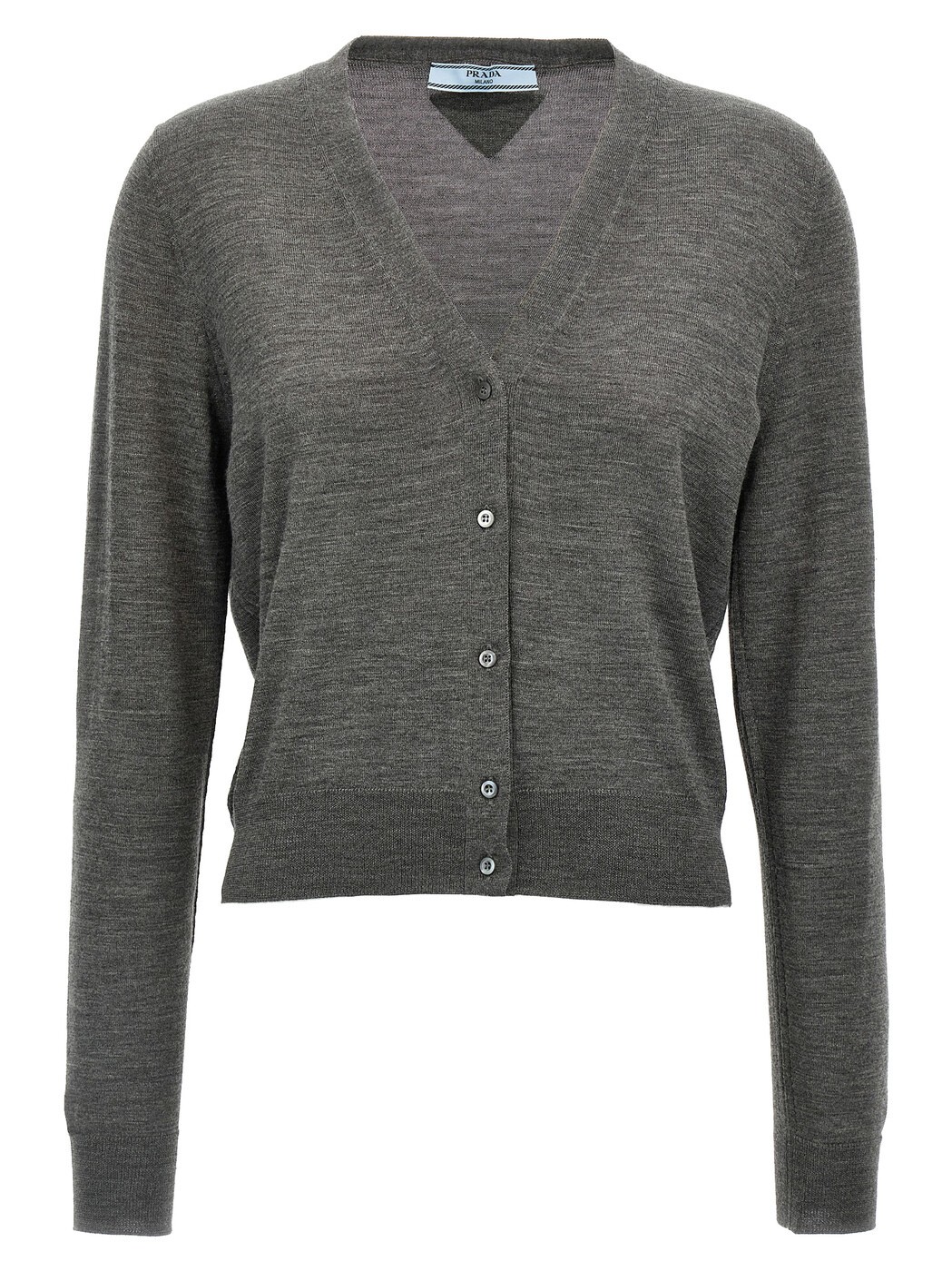 プラダ PRADA スウェーター 編み物お召しもの レディース 薄墨色 Knitwear Wool cardigan P25N50SOOO16SWF0480 Gray 関税 貨物輸送無料 2025SS ju