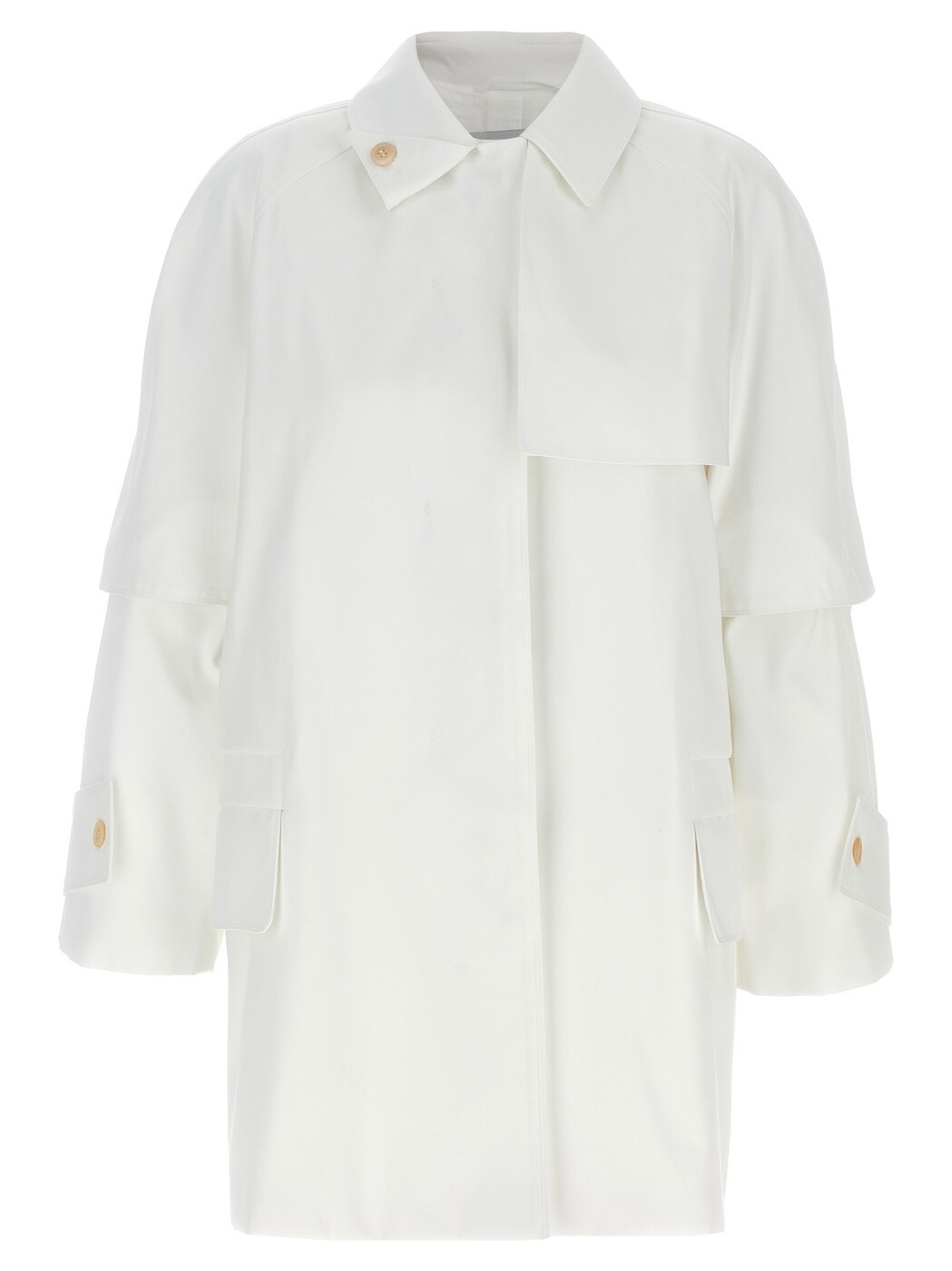 マックス パンパノウサギ MAX MARA トレンチコート 厚地の外套 レディース 白いこと Coats and trench coats \u0027Baba\u0027 trench coat 2511021053600001 White 関税 貨物輸送無料 2025SS ju