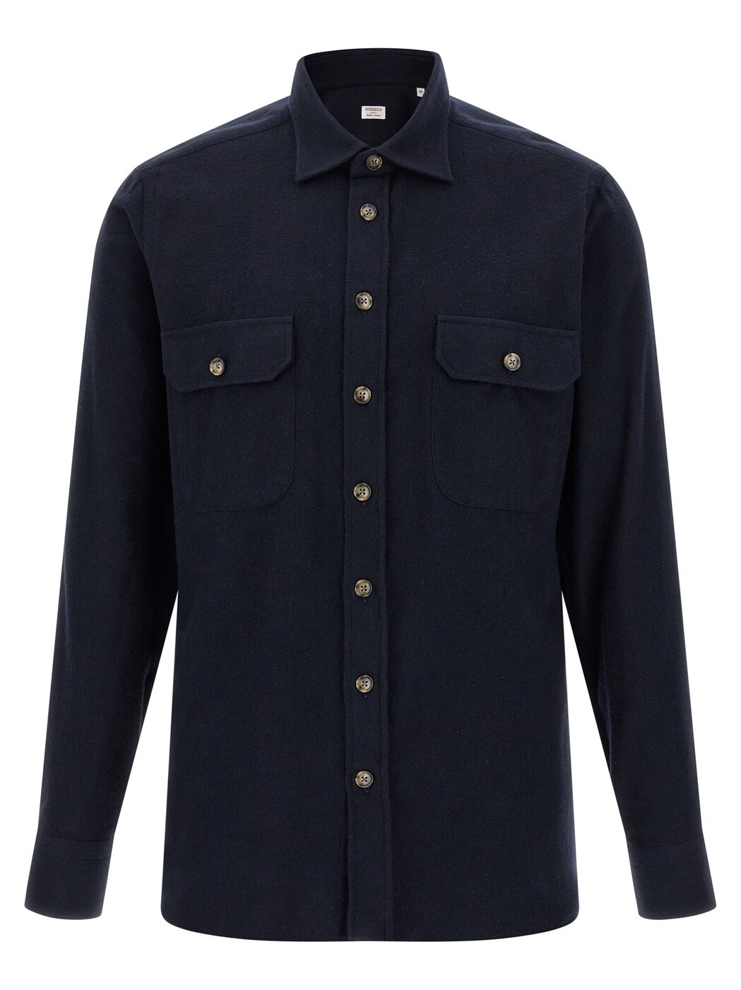 ボリエッロ BORRIELLO シャツ メンズ ブルー Shirts Flannel shirt 210608 Blue 関税 送料無料 2025AW ju|BRANDSHOP「il Tesoro」
