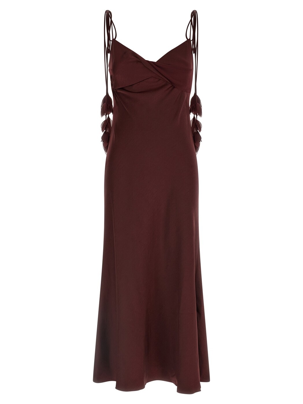 セルフ ポートレート SELF PORTRAIT ワンピース ドレス レディース レッド Dresses 'Burgundy Satin Flower Midi' dress RS26218MBUBURGUNDY Bordeaux 関税 送料無料 2026SS ju|BRANDSHOP「il Tesoro」
