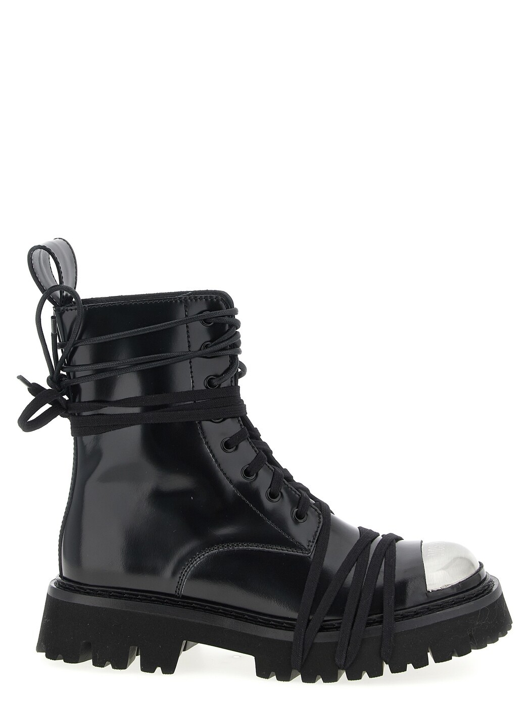 モスキーノ MOSCHINO ブーツ レディース 黒いこと Boots \u0027Combat\u0027 combat boots MA24034G0NMG500A Black 関税 貨物輸送無料 2025AW ju