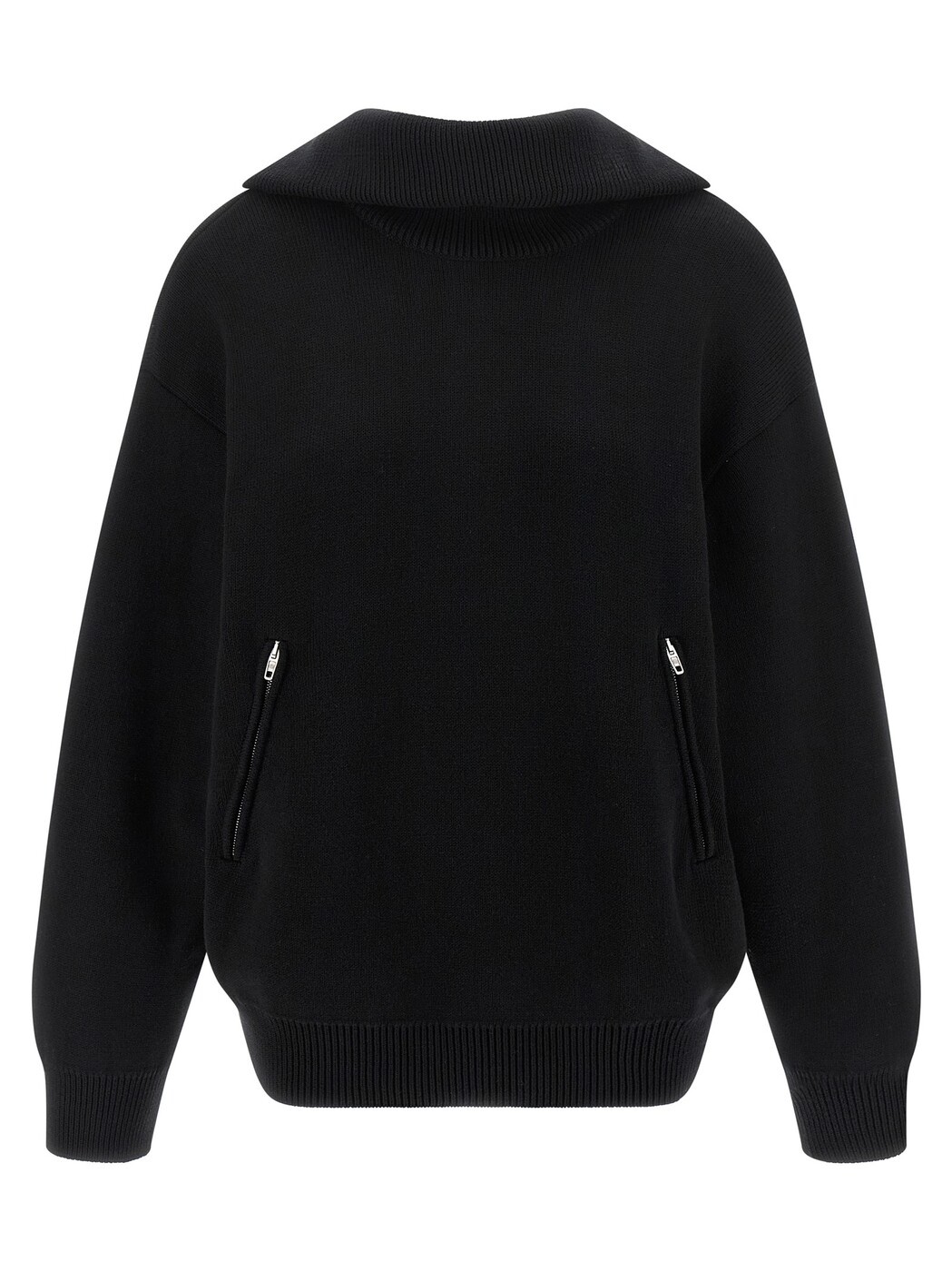 バレンシアガ BALENCIAGA スウェーター 編み物お召しもの レディース 黒いこと Knitwear \u0027Back-to-Front\u0027 sweater 848840T34211000 Black 関税 貨物輸送無料 2025AW ju