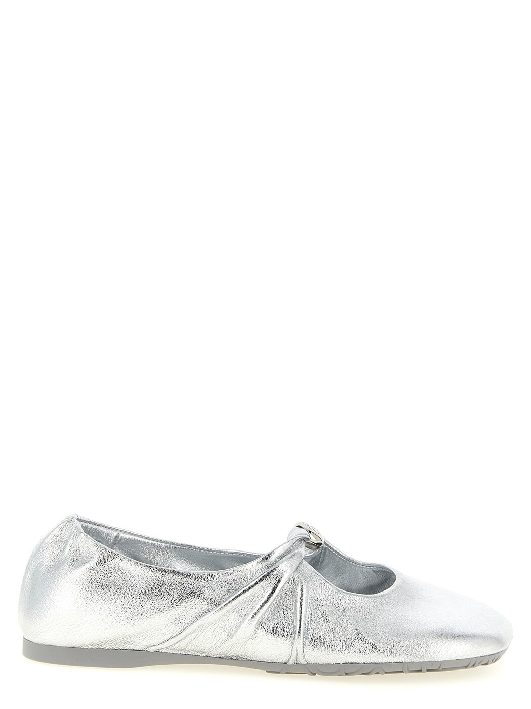 ロエベ LOEWE 木目細かシューズ 木目細かシューズ レディース しろがね色 Flat Shoes \u0027Pebble Soft\u0027 ballet flats LLPF466X011160 Silver 関税 貨物輸送無料 2026SS ju