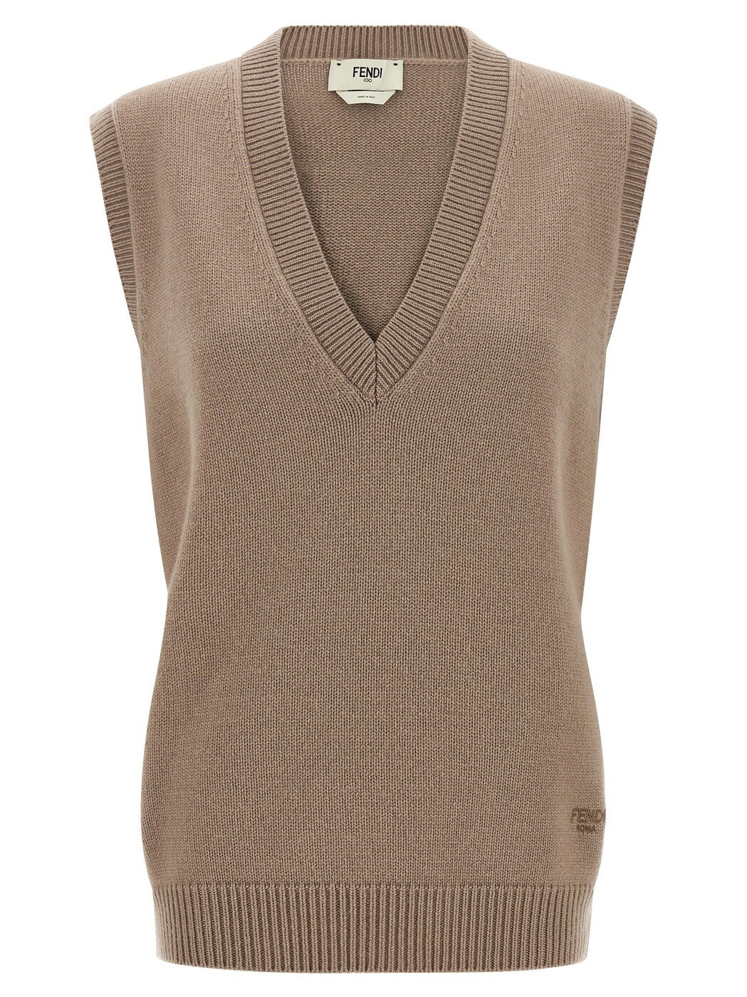 フェンディ FENDI ジレ より良い レディース ベージュ Vests Cashmere vest FZXE19AYLSF0QD3 Beige 関税 貨物輸送無料 2025AW ju