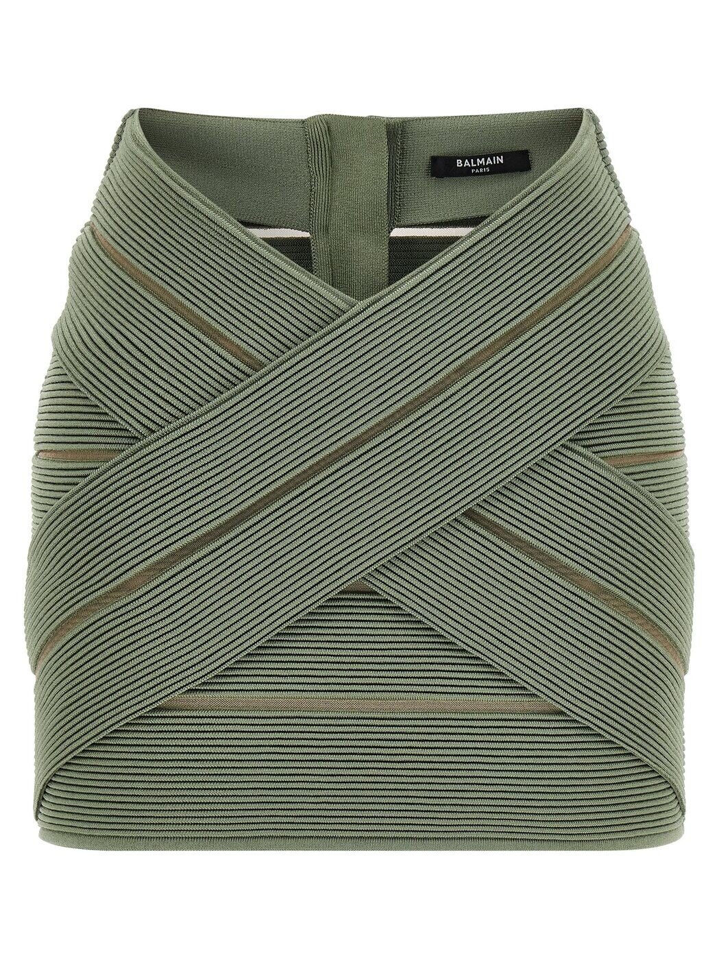 バルマン BALMAIN スカート レディース グリーン Skirts V-shaped waist skirt GF0LBB48KJ757EU Green 関税 送料無料 2026SS ju|BRANDSHOP「il Tesoro」
