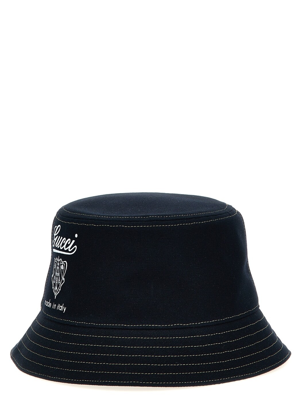 グッチ GUCCI かぶり笠 かぶり笠 メンズ 青碧 Hats Gucci coat of arms bucket hat 8134574HBE04000 Blue 関税 貨物輸送無料 2025SS ju