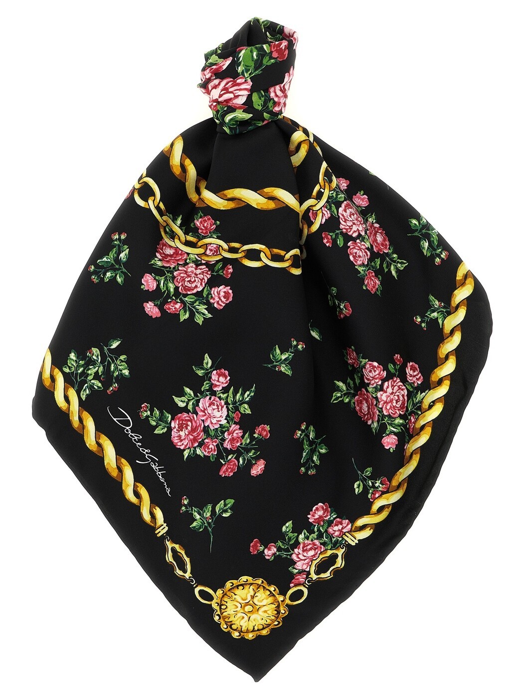ドルチェ\u0026ガッバーナ DOLCE\u0026GABBANA 先端技術添え物 流行り物小物 レディース 黒いこと Hi-tech accessories \u0027Mazzolini di Rose\u0027 scarf FN090RGDDLMHN5XP Black 関税 貨物輸送無料 2026SS ju
