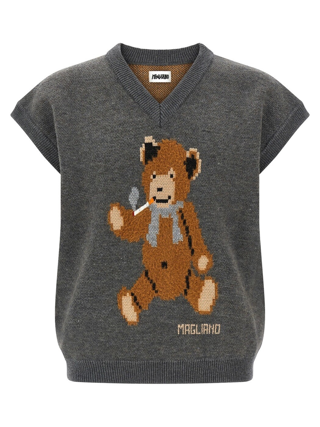 マリアーノ MAGLIANO ジレ より良い メンズ 薄墨色 Vests \u0027Teddy Bear\u0027 vest MGFW25VE018813320 Gray 関税 貨物輸送無料 2025AW ju