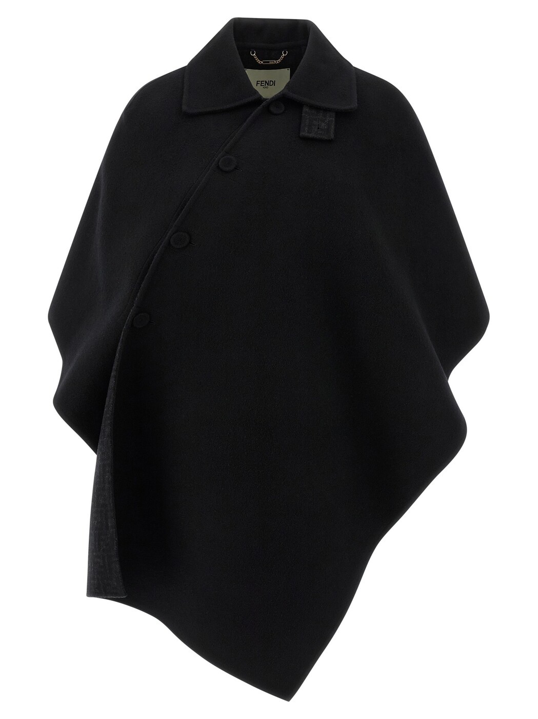 フェンディ FENDI プルオーバー トップス レディース 黒いこと T-shirts and tops \u0027Double wool\u0027 cape FF6144A5HDF1FL8 Black 関税 貨物輸送無料 2025AW ju
