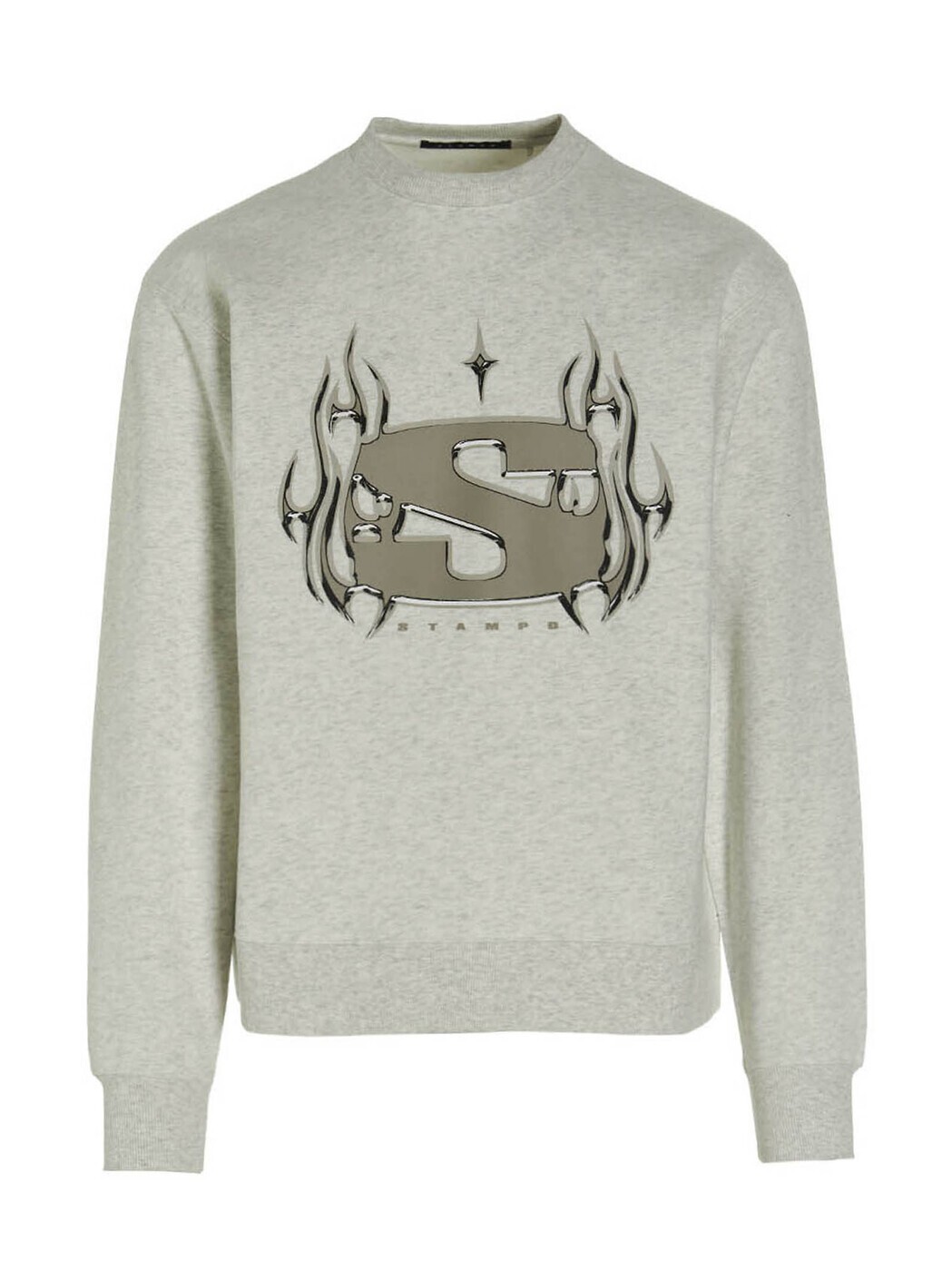 スタンプド STAMPD トレーナー 調教師 メンズ 薄墨色 Sweatshirts \u0027Chrome Flame\u0027 sweatshirt SLAM3104SWOHG Gray 関税 貨物輸送無料 2023SS ju