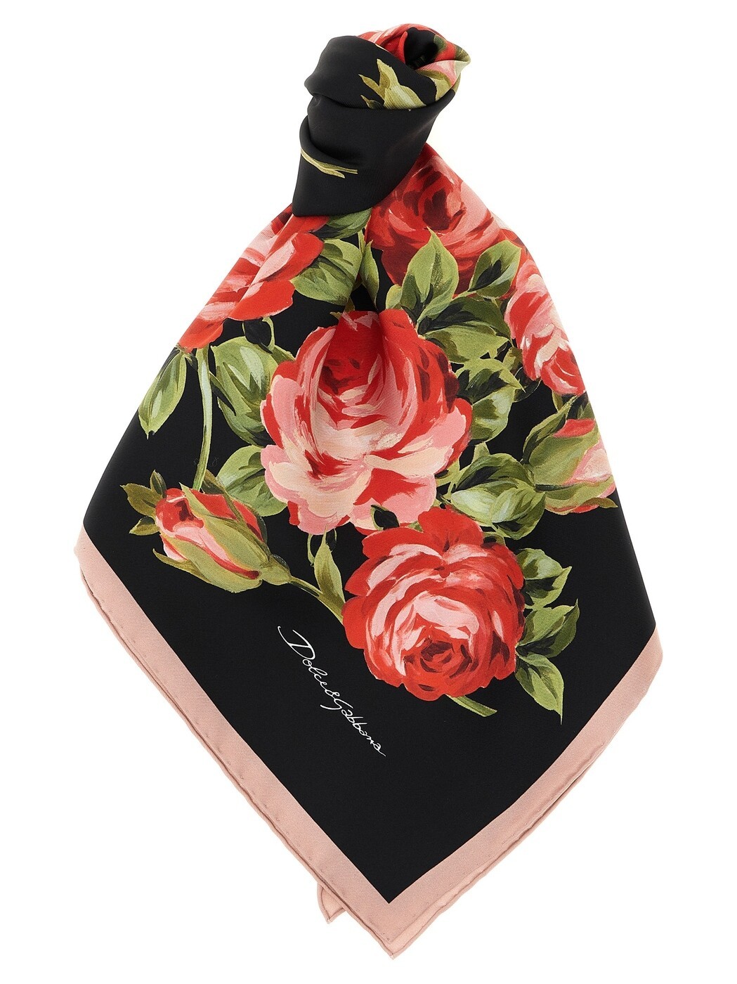 ドルチェ\u0026ガッバーナ DOLCE\u0026GABBANA 先端技術添え物 流行り物小物 レディース 黒いこと Hi-tech accessories \u0027Bouquet Rose\u0027 scarf FN090RGDDPLHN5ZN Black 関税 貨物輸送無料 2026SS ju
