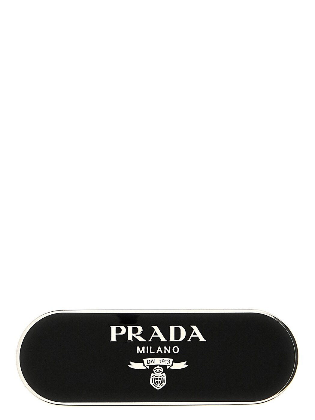 プラダ PRADA 先端技術付属物 流行り物小物 レディース 黒いこと Hi-tech accessories Logo hair clip 1IF0222BA6F0002 Black 関税 貨物輸送無料 2025AW ju