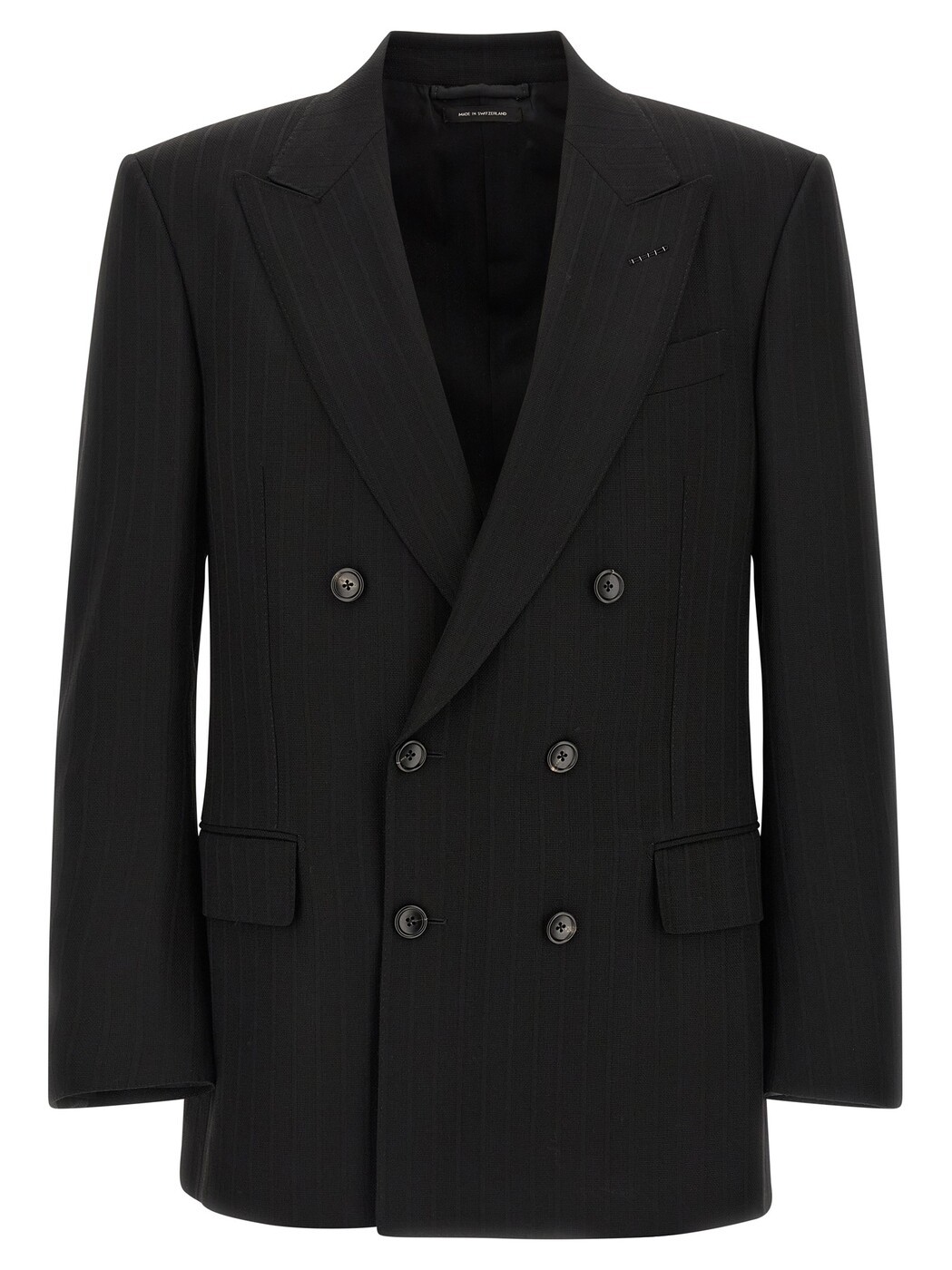 トム ジェラルド・r・フォード TOM FORD 上衣 メンズ 黒いこと Jackets Satin striped blazer JLNP02W0114NAA Black 関税 貨物輸送無料 2026SS ju