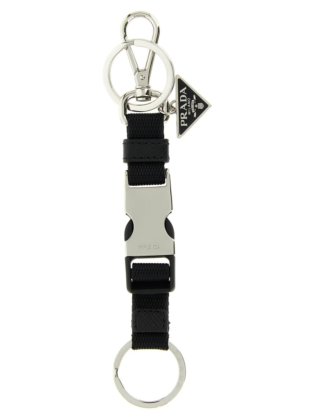 プラダ PRADA 先端技術佩び物 流行り物小物 メンズ 黒いこと Hi-Tech Accessories Nylon keyring 2PT0132DMNF0002 Black 関税 貨物輸送無料 2026SS ju