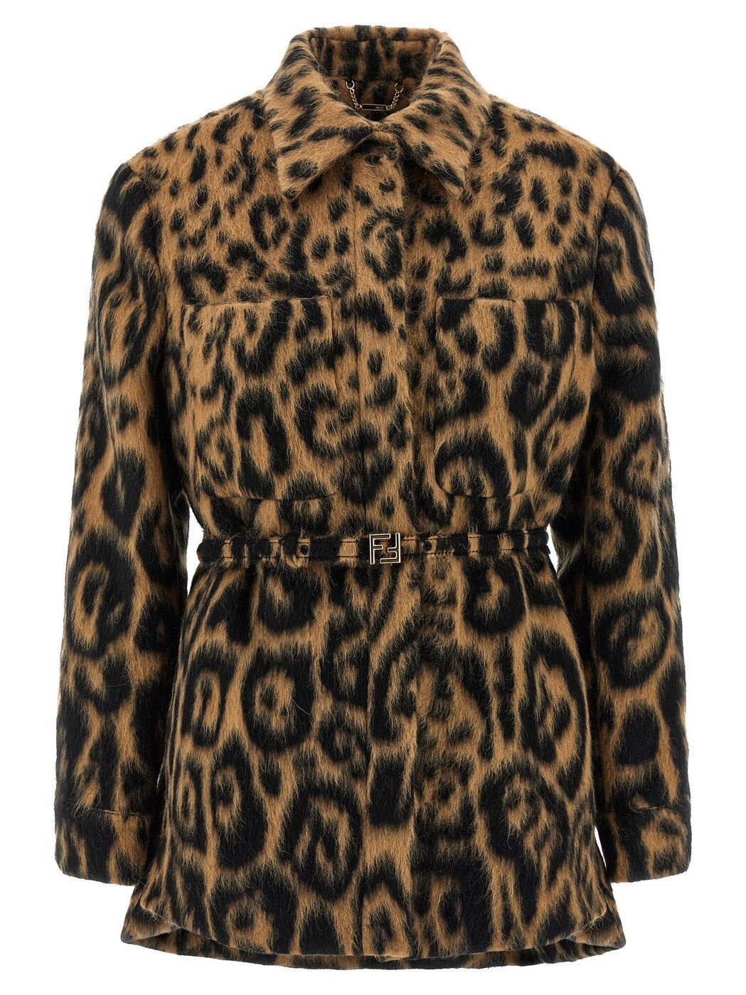 フェンディ FENDI トレンチコート 厚地の外套 レディース ベージュ Coats and trench coats Animalier jacket FJ7561AVJFF1T6O Beige 関税 貨物輸送無料 2025AW ju