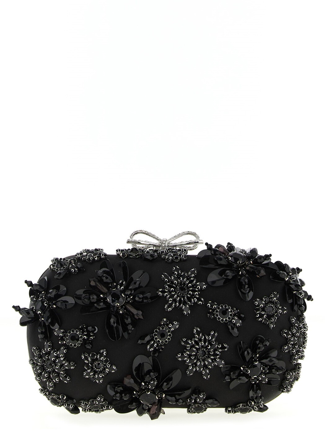 セルフ すがた絵 SELF PORTRAIT クラッチペダル御徒面子 レディース 黒いこと Clutch and wristlets bags \u0027Black Satin Floral Crystal\u0027 clutch RS26304BBLACK Black 関税 貨物輸送無料 2026SS ju
