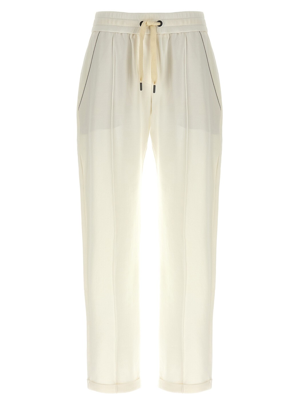 ブルネロクチネリ BRUNELLO CUCINELLI ズボン パンツ レディース ホワイト Trousers Monile joggers MH827FB799C600 White 関税 送料無料 2026SS ju|BRANDSHOP「il Tesoro」