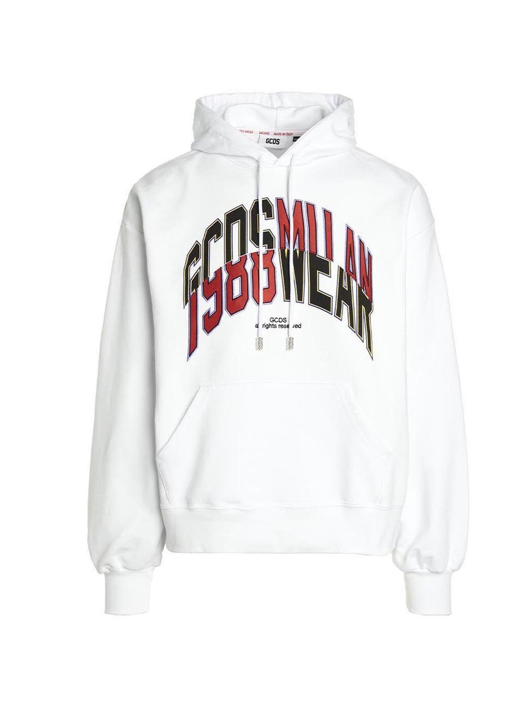 ジーシーディーエス GCDS トレーナー 調教師 メンズ 白いこと Sweatshirts \u0027College’ hoodie SS23M10016701 White 関税 貨物輸送無料 2023SS ju