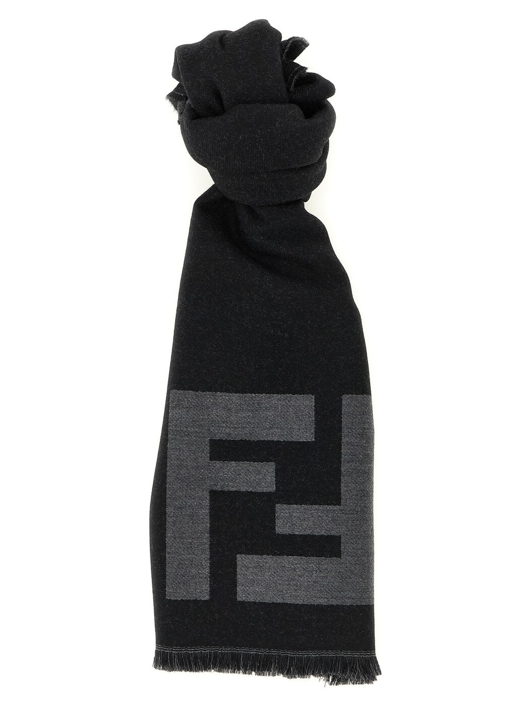 フェンディ FENDI 先端技術付属物 流行り物小物 メンズ 黒いこと Hi-Tech Accessories FF macro scarf FXS407AWTZF1WWU Black 関税 貨物輸送無料 2026SS ju
