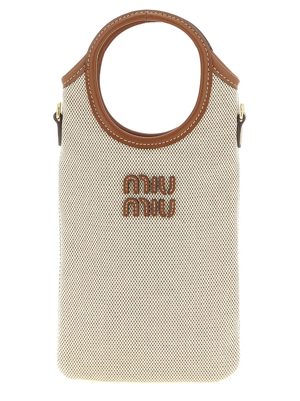 ミュウ ミュウ MIU MIU 先端技術佩び物 流行り物小物 レディース ベージュ Hi-tech accessories \u0027Ivy\u0027 smartphone holder 5ZT080ACRNF062F Beige 関税 貨物輸送無料 2026SS ju