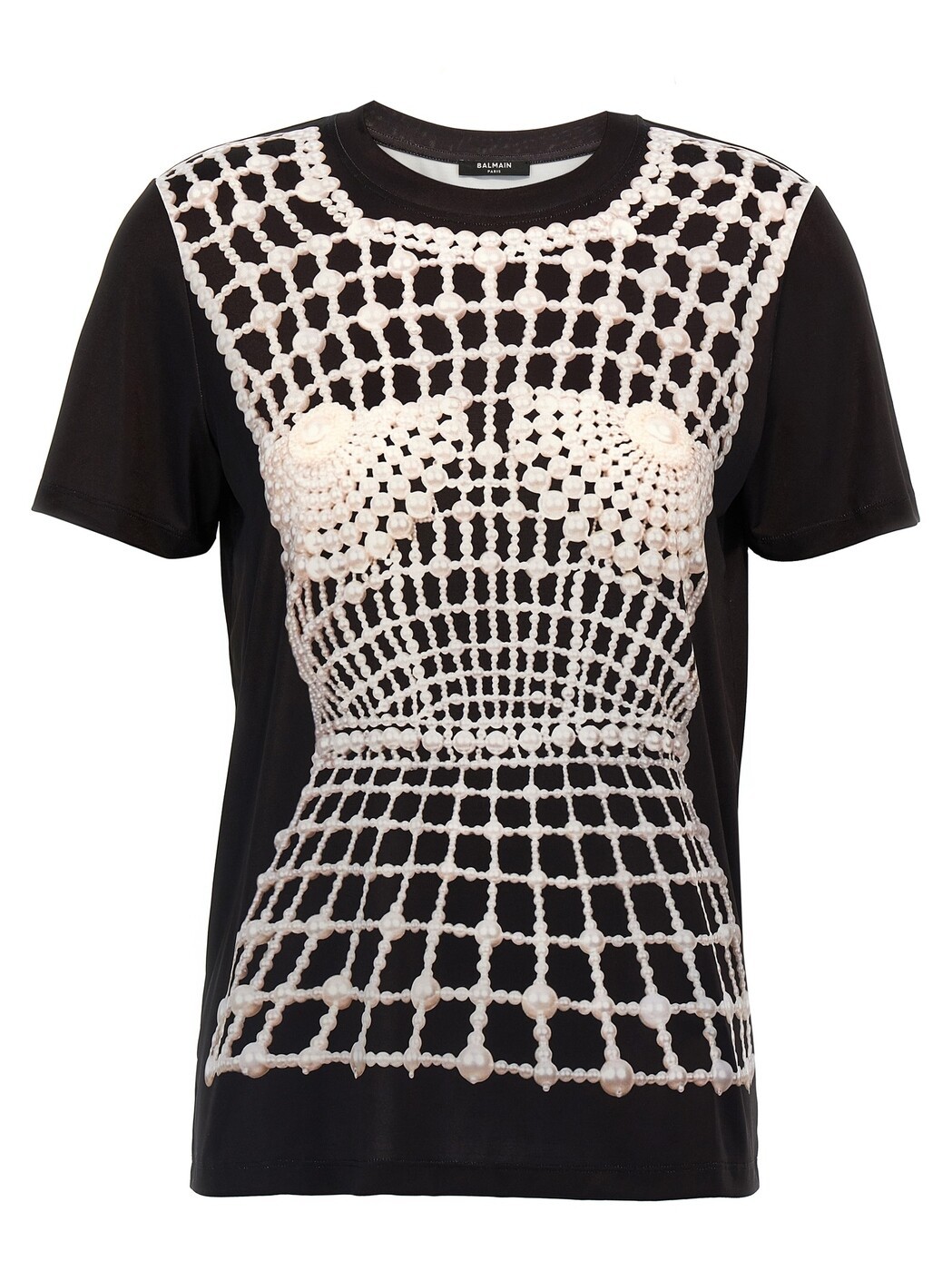バルマン BALMAIN ポロシャツ Tシャツ レディース ブラック T-shirts and polo shirts Trompe l'oeil t-shirt EF1EF000GE48EAB Black 関税 送料無料 2025SS ju|BRANDSHOP「il Tesoro」