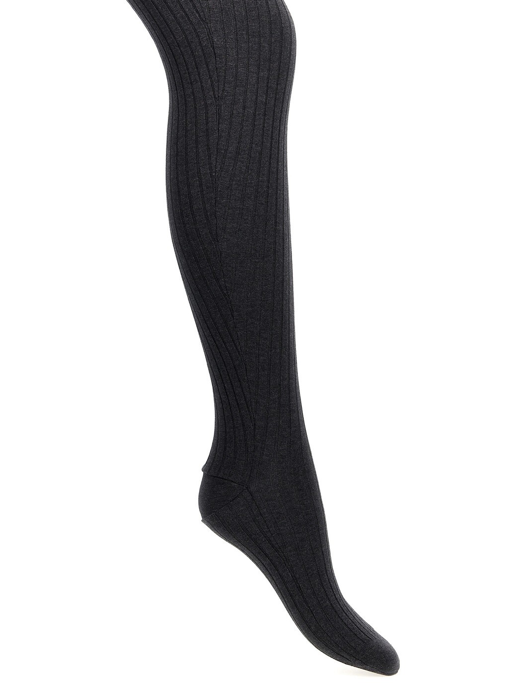プラダ PRADA ソックス 靴下 レディース 薄墨色 Socks Ribbed tights 66575SHAO16SUF0480 Gray 関税 貨物輸送無料 2025SS ju