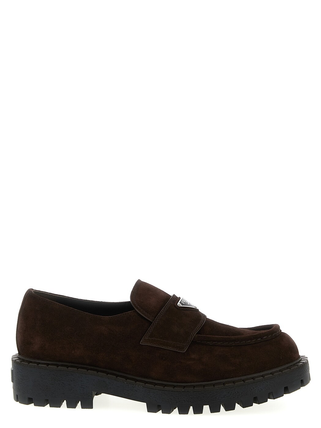 プラダ PRADA 置き目毛皮 メンズ 赤銅色 Loafers \u0027Double Chocolate\u0027 loafers 2DE151FG001103F0003 Brown 関税 貨物輸送無料 2025AW ju