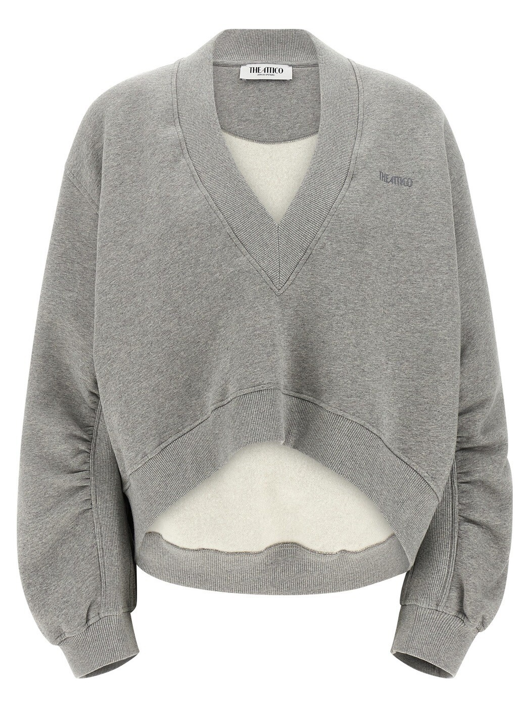 アティコ ATTICO 調教師 レディース 薄墨色 Sweatshirts Logo embroidery sweatshirt 260WCF00010183 Gray 関税 貨物輸送無料 2026SS ju