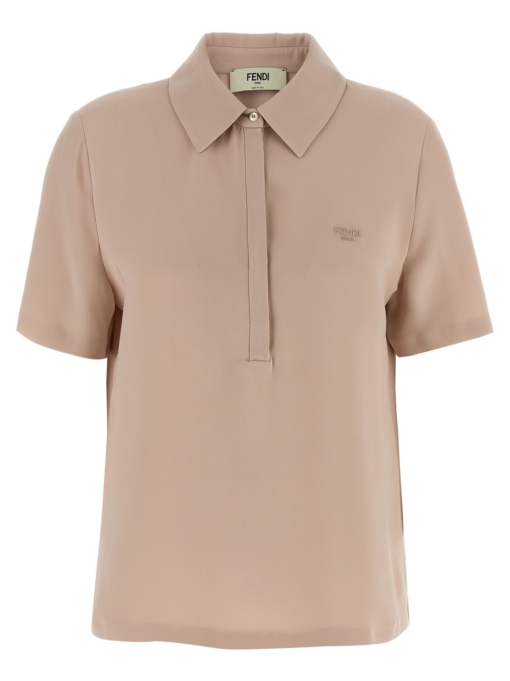 フェンディ FENDI スポーツシャツ レディース サクラ色 Polo Silk polo shirt FS8227AWZIF1M26 Pink 関税 貨物輸送無料 2025SS ju