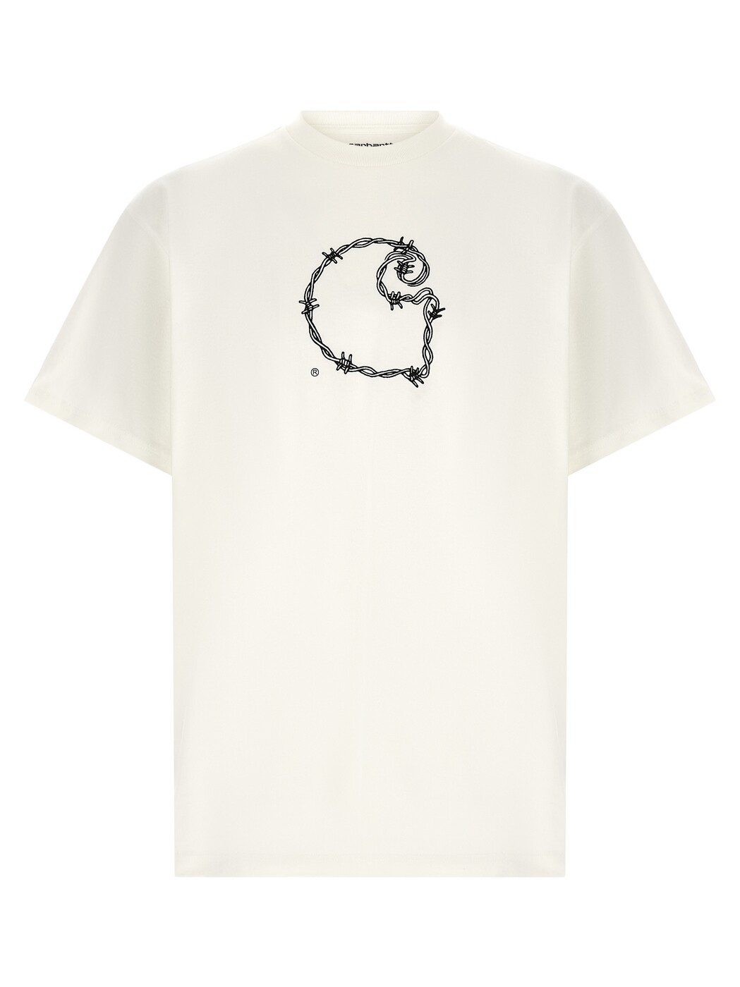 鉄道車両ハート型 ダブリューアイピー CARHARTT WIP ティーシャツ メンズ 白いこと T-shirts \u0027Barbwire C\u0027 T-shirt I03623702XX White 関税 貨物輸送無料 2026SS ju