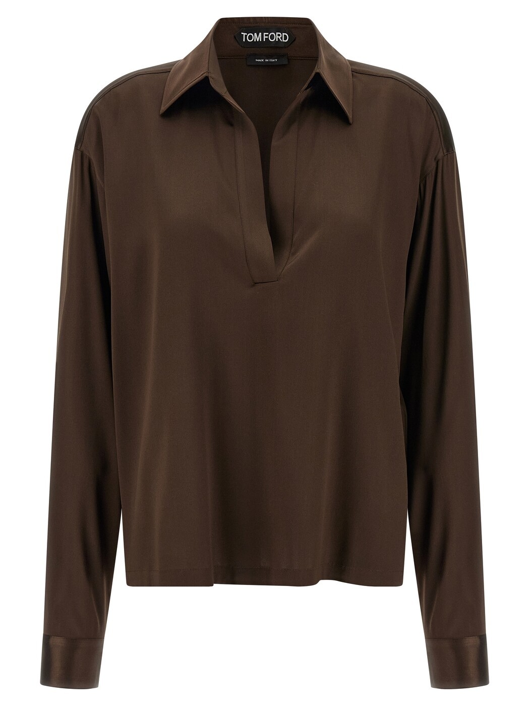 トム ジェラルド・r・フォード TOM FORD スポーツシャツ レディース 赤銅色 Polo Silk polo shirt TS2144FAX881ECD Brown 関税 貨物輸送無料 2026SS ju
