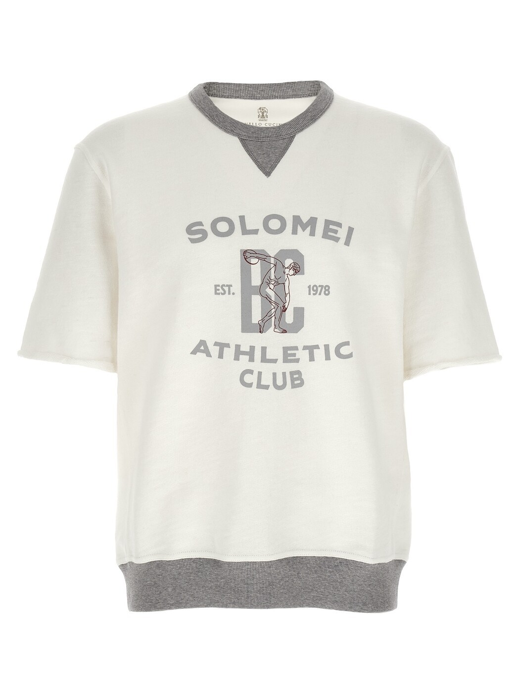 ブルネロ クチネリ BRUNELLO CUCINELLI トレイナー 調教師 メンズ 白いこと Sweatshirts Short sleeved sweatshirt MR8313378GCTQ27 White 関税 貨物輸送無料 2026SS ju
