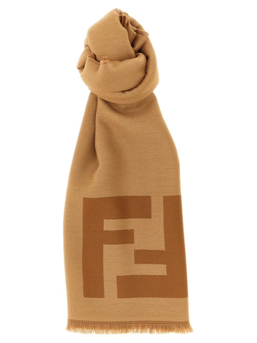 フェンディ FENDI 先端技術付属物 流行り物小物 メンズ 赤銅色 Hi-Tech Accessories FF macro scarf FXS407AWTZF1WWX Brown 関税 貨物輸送無料 2026SS ju