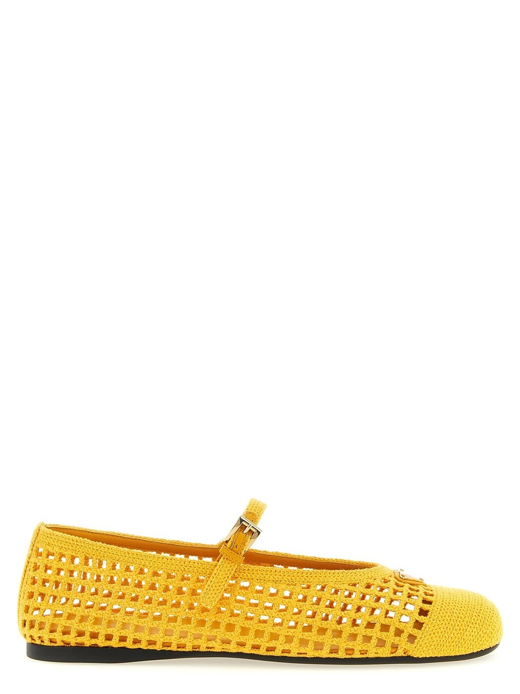 プラダ PRADA 木目細かシューズ 木目細かシューズ レディース 黄色 Flat Shoes Crochet cotton ballet flats 1F364OF0052F46F0377 Yellow 関税 貨物輸送無料 2026SS ju