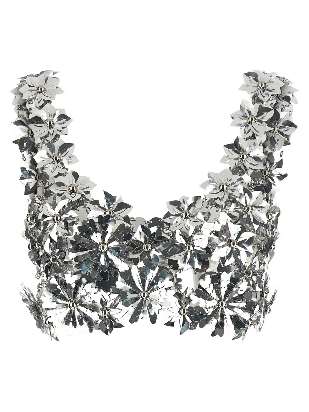 パコ ラバンヌ PACO RABANNE ティーシャツ トップス レディース しろがね色 T-shirts and tops Bralette top 26EITO243なおなお書き0129040 Silver 関税 貨物輸送無料 2026SS ju